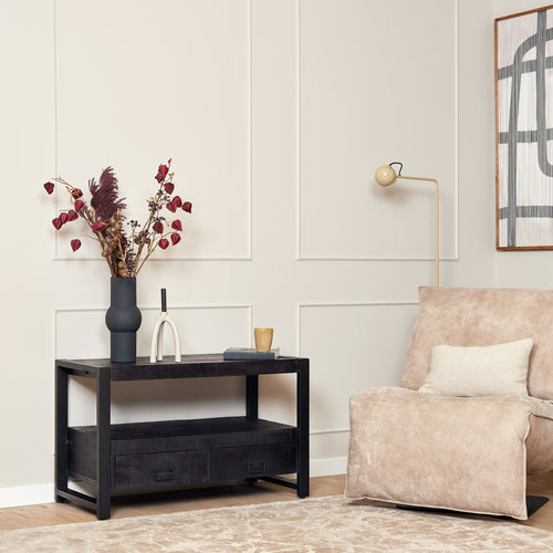StarFurn Tv-meubel Boaz - Rechthoek Zwart Hout - 100x45x60cm