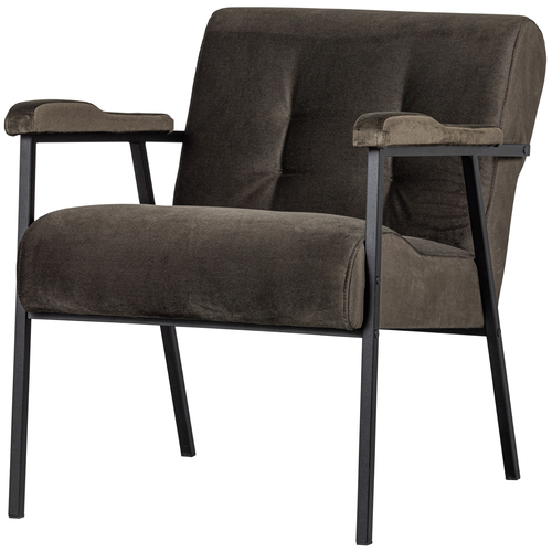 WOOOD fauteuil Scott - Velvet - Warm Groen - 75x65x83 - vtwonen shop