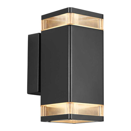 Nordlux Elm Wandlamp Buiten - 2-lichts GU10 - IP44 - Zwart - vtwonen shop