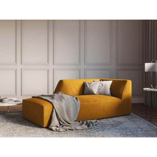 Cosmopolitan Design - Linker meridiaan Siena ribfluwelen geel - 181x93x69cm