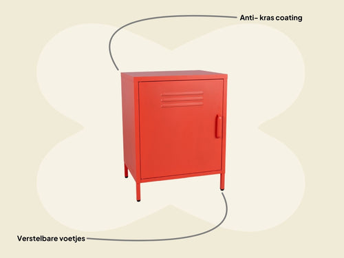 MaximaVida metalen lockerkastje Finn 52 x 40 x 67 cm zacht oranje