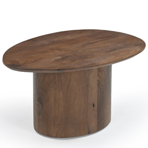 Giga Meubel Salontafel Nara - Organisch Donkerbruin Hout - 80x55x38cm