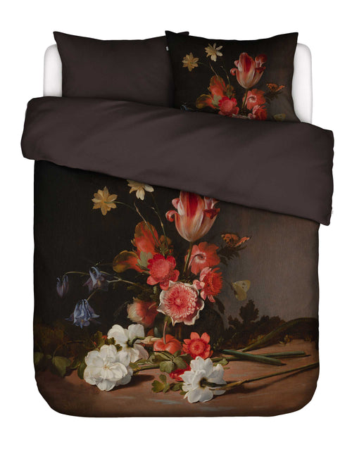 Essenza Blooming Story dekbedovertrek - Lits-Jumeaux - 240x200/220 cm - Dark brown