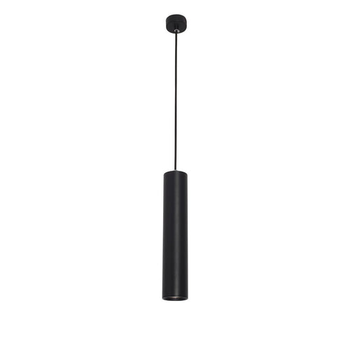 Merano Honolulu Slanke Pendel Plafondlamp Zwart Aluminium GU10 1x50W