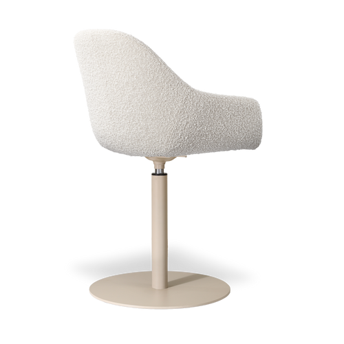 Nolon Niva-Mae tulp eetkamerstoel bouclé beige - beige onderstel