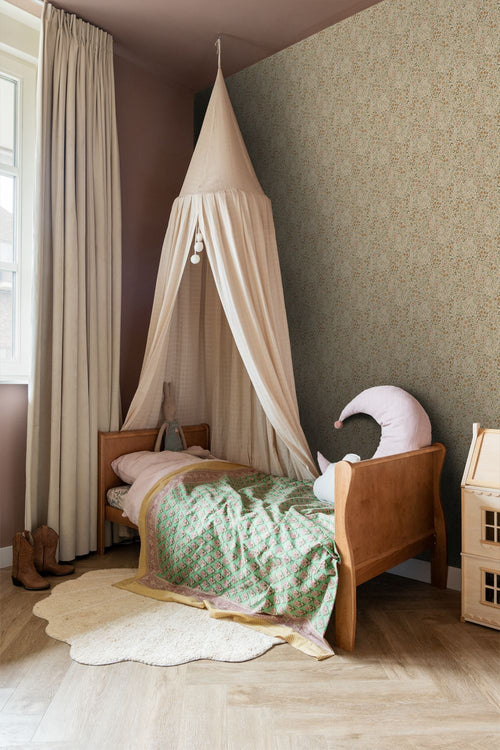 ESTAhome behang bloemetjes beige - 53 cm x 10.05 m - 139701