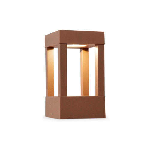 Faro Agra - LED Buitenlamp Sokkel Roestbruin IP54