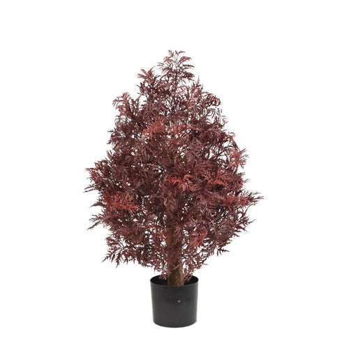 Maxifleur Ming Aralia kunstplant UV 90cm Burgundy