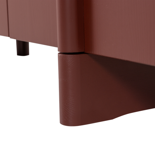 WOOOD tv-meubel Basu - Grenen - Bordeauxrood - 53x200x46
