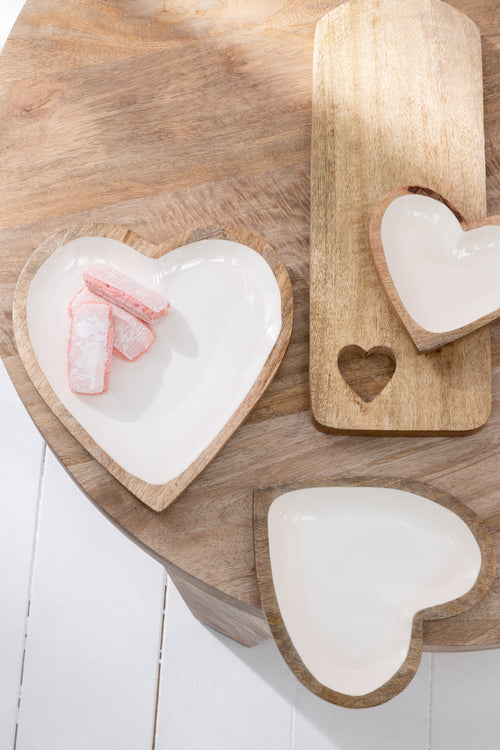 J-Line snijplank Rechthoek Hart - hout - naturel - small - vtwonen shop