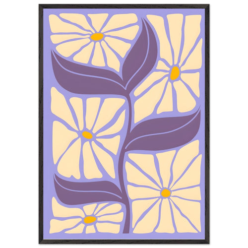 Artfulprints Poster met Lijst Matisse - Floral form   - 70x100 cm - Paars