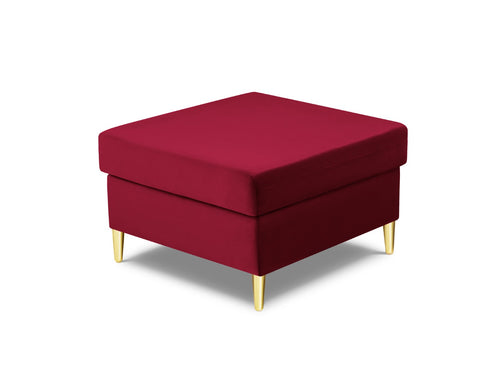Cosmopolitan Design Poef Kyoto flueel, rood - 70x70x45cm