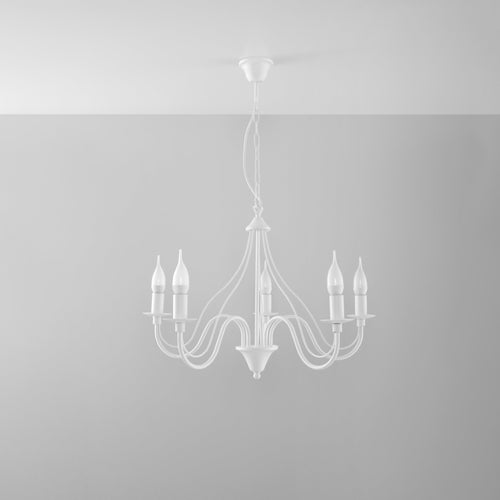 Sollux Lighting Kroonluchter MINERWA 5 wit - 60x60x80cm