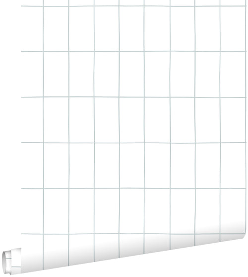 ESTAhome behang kleine tegeltjes vergrijsd blauw - 53 cm x 10.05 m - 139029 - vtwonen shop