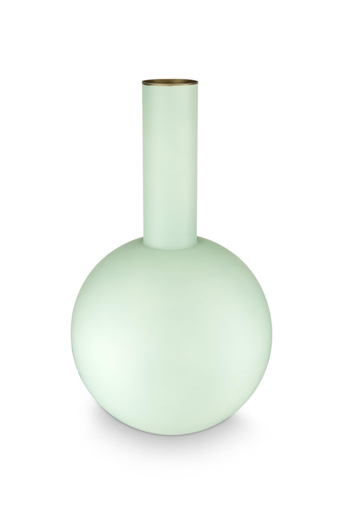 Pip Studio - Bloemenvaas - Blauw - Metaal - 24.5x42cm - vtwonen shop