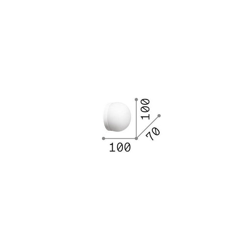 Ideal Lux COTTON 10 cm bolvormige wandlampen wit 1x GX53