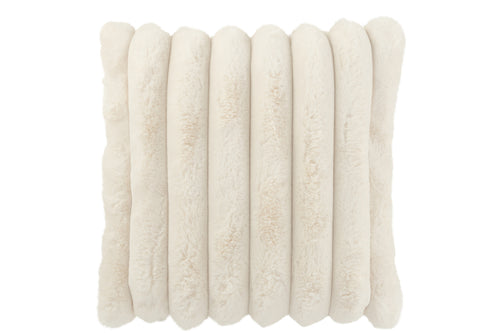 J-Line kussen Large Corduroy - polyester - wit