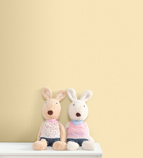 Sanders & Sanders behang linnenstructuur geel - 53 cm x 10 m - 640480 - vtwonen shop