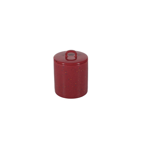 Ona - Voorraadpot 11xH14,5cm met deksel burgundy Fika