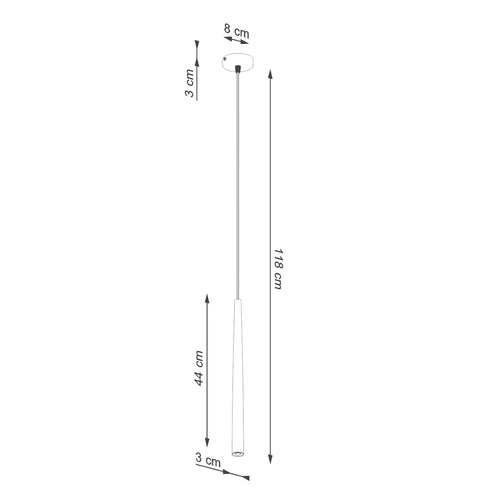 Sollux Lighting Staande lamp BLISS 1 zwart - 8x8x118cm