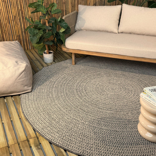 Rond buitenkleed Solid grijs - Interieur05 - 240 x 240 cm - vtwonen shop