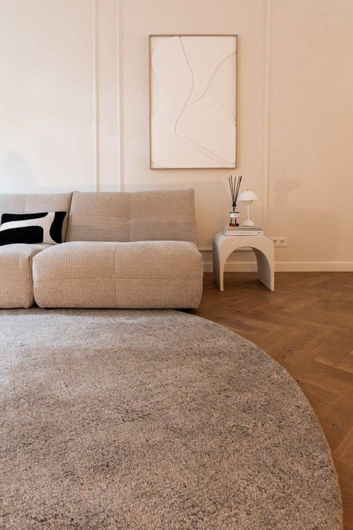 Interieur05 berber vloerkleed Nador - zand - Ø 120 cm