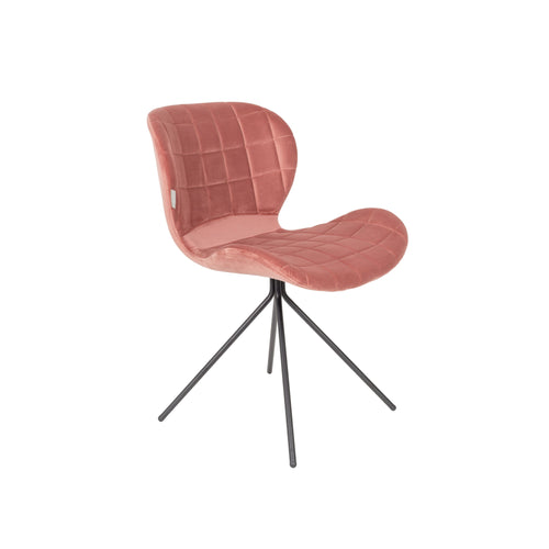 Zuiver OMG Velvet Eetkamerstoelen Roze - Set van 2 - vtwonen shop