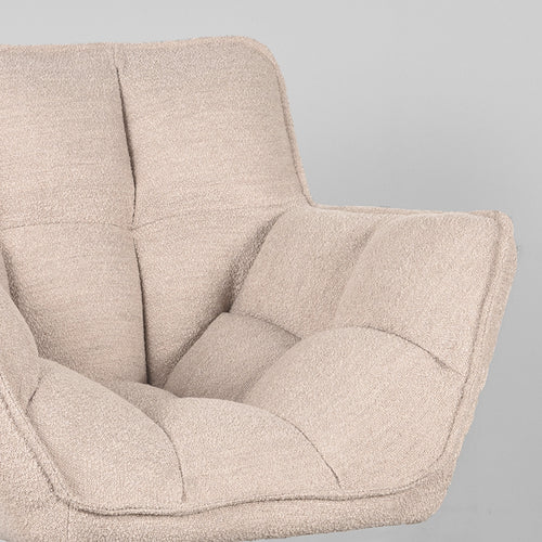 LABEL51 Fauteuil Ian - Naturel Bouclé - Draaibaar - 72x76x87cm - vtwonen shop