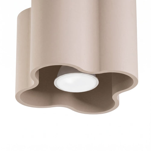 Sollux Lighting Plafondlamp OVIO 1 taupe GU10 - 12x12x10cm