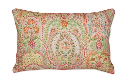 Pip Studio decoratiekussen Jabali Flower Quilted - 45x70 cm - koraalrood - vtwonen shop