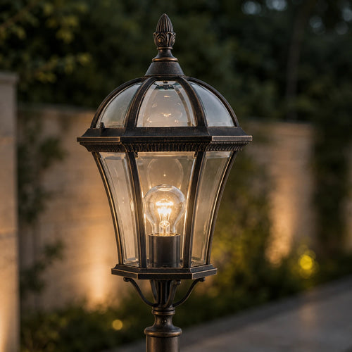 Searchlight buitenlamp Capri - 1 lichts - 23  x 140   cm - bruin