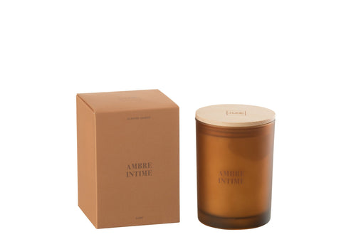 J-Line geurkaars Accords Essentiels - Ambre Intime - oker - 38U