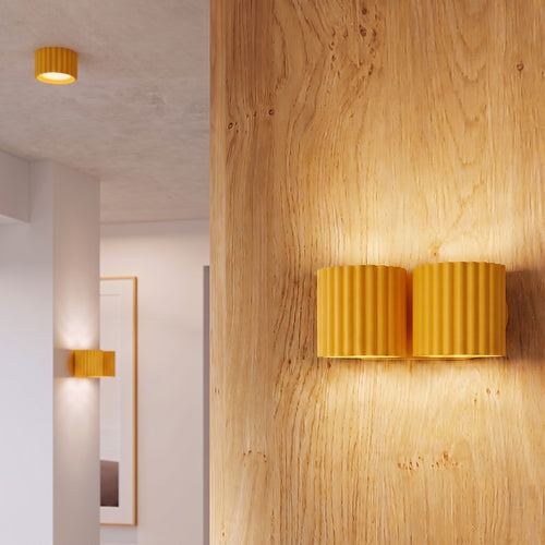 Sollux Lighting Wandlamp AURA 2 geel G9 - 21x12x10cm