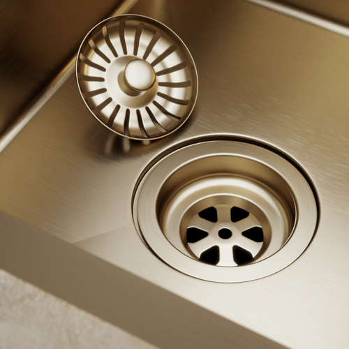 LOMAZOO Spoelbak Keuken Goud Lunara - 30 x 36 cm - RVS