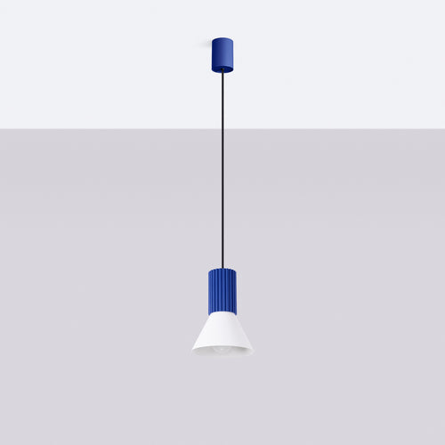 Sollux Lighting Hanglamp ESTRIA 1 wit/ultramarijn - 14x14x120cm