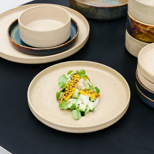 Bonbistro - Plat bord 25cm beige Pila - Set van 3