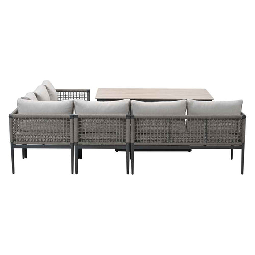 Garden Impressions lounge dining set Burela - Brugge - taupe - rechts - 5-delig