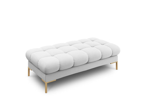 Cosmopolitan Design Bank Bali 2-zits, structurele stof, lichtgrijs - 62x133x40cm