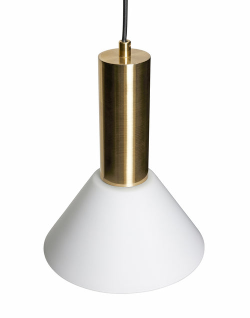 Hübsch hanger Contrast - glas/ijzer - ø25xh28cm, e27