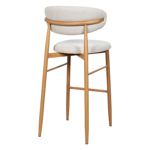 Giga Meubel Barkruk Alexia - Beige/Naturel - Zithoogte 75cm - Set van 2