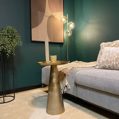 StarFurn Salontafel Daisy - Rond Goud Metaal - 40x40x60cm - vtwonen shop