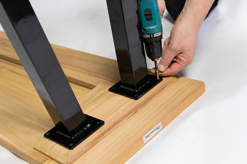 MaximaVida metalen schuine poten New York 40 cm vierkant zwart gecoat - vtwonen shop