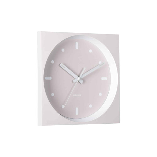 Karlsson wandklok Incesante Square - grijs - 25x25x25cm - Paddenstoellamp
