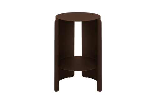 noo.ma Wa Side Table - gepoedercoat stalen bijzettafel, Cocoa Brown