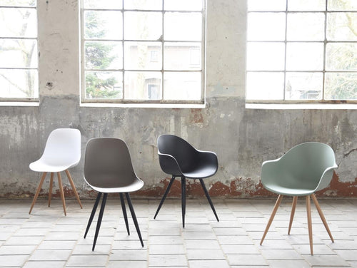 LABEL51 Eetkamerstoel Luca - Beige Kunststof - Set van 2 - vtwonen shop