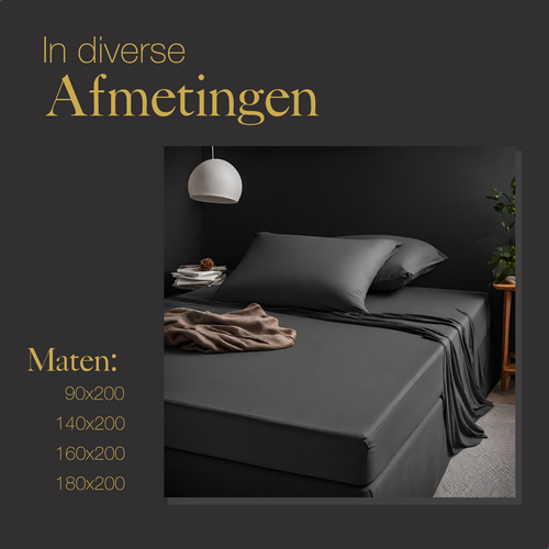 Ten Cate premium - hoeslaken - 140x200 - 100% katoen satijn - antraciet