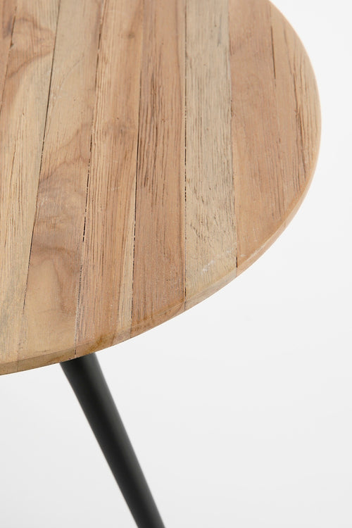 Mica Decorations Jailey Bijzettafel - Set van 2 - H49 x Ø50 cm - Gerecycled Hout - Bruin - vtwonen shop