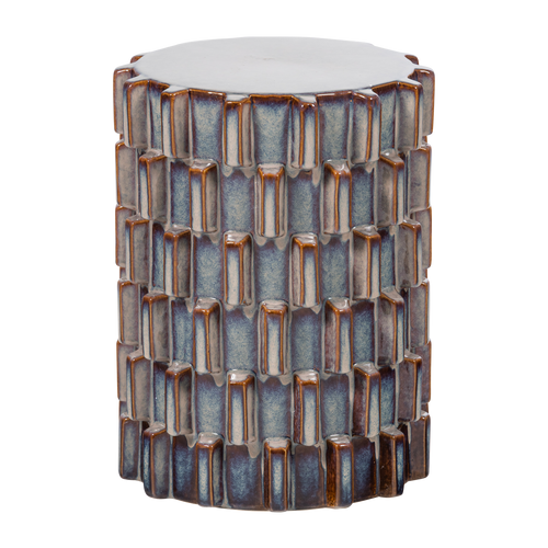 WOOOD decoratieve bijzettafel Ø 35 cm Axu - Keramiek - Grijsblauw - 45x35x35