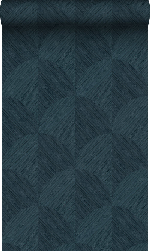 Origin Wallcoverings eco-texture vliesbehang 3D-motief donkerblauw - 0.53 x 10.05 m - 347940 - vtwonen shop