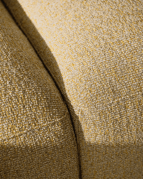 noo.ma Yaro Ottoman - comfortabele poef, Pale Yellow Mélange
